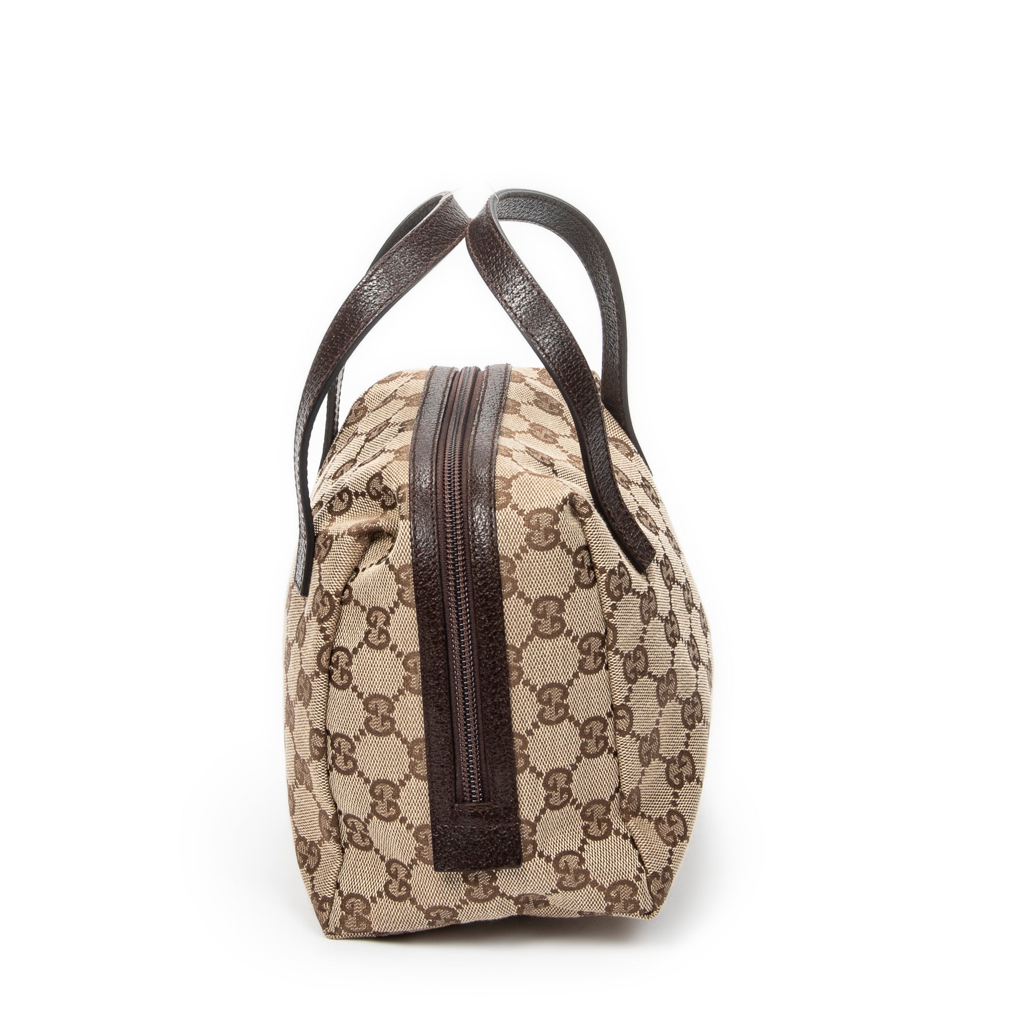 Handbag Mini Bowling Bag Beige Monogrammed Canvas