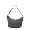 Shoulder Bag Pochette Hobo Black Monogrammed Denim Canvas