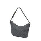 Shoulder Bag Pochette Hobo Black Monogrammed Denim Canvas