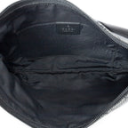 Shoulder Bag Pochette Hobo Black Monogrammed Denim Canvas