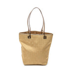 Shoulder Bag Small Bucket Tote Bronze Monogrammed Canvas