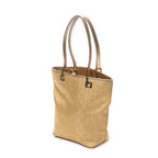 Shoulder Bag Small Bucket Tote Bronze Monogrammed Canvas