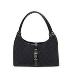 Shoulder Bag Small Bardot Tote Black Monogrammed Canvas