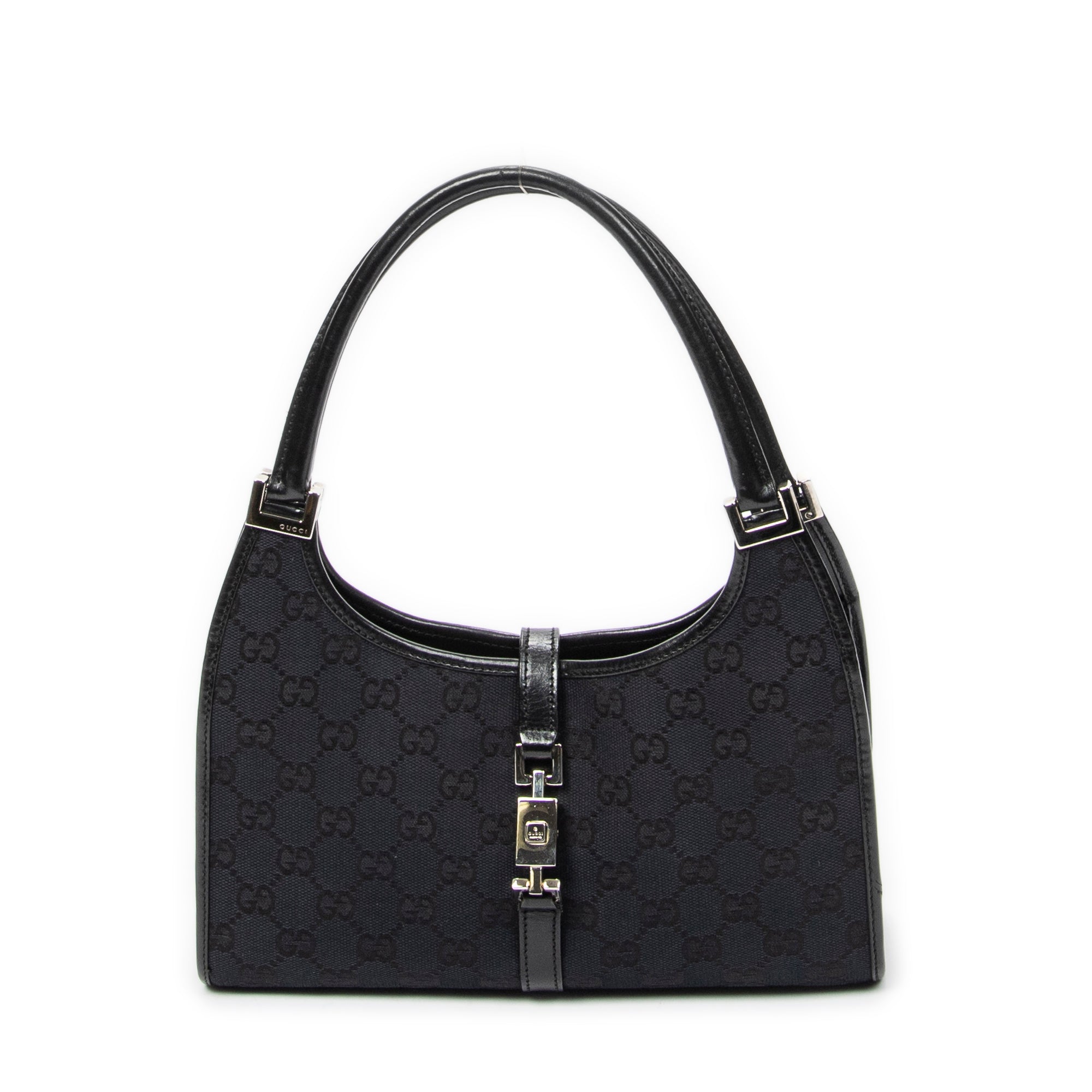 Shoulder Bag Small Bardot Tote Black Monogrammed Canvas