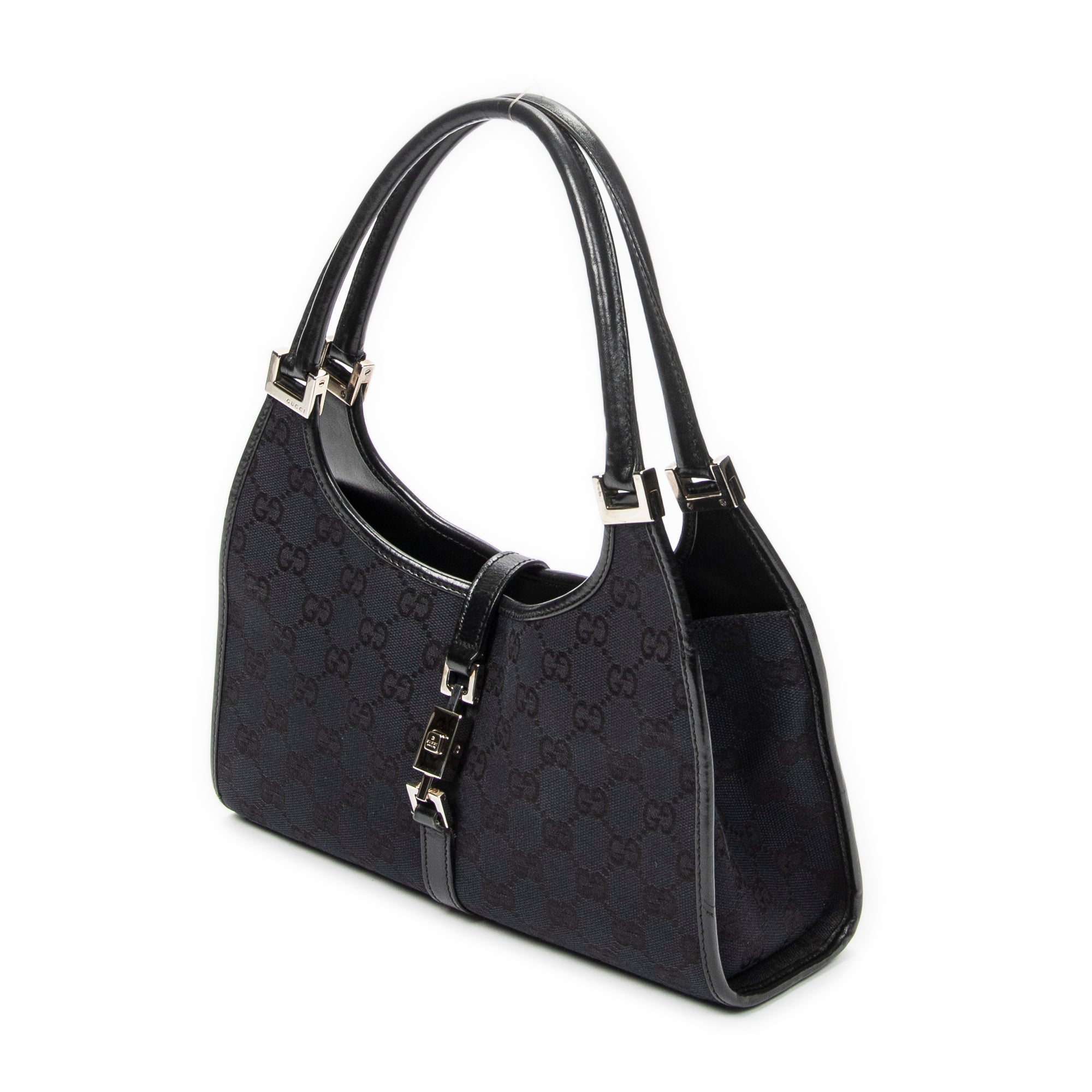 Shoulder Bag Small Bardot Tote Black Monogrammed Canvas