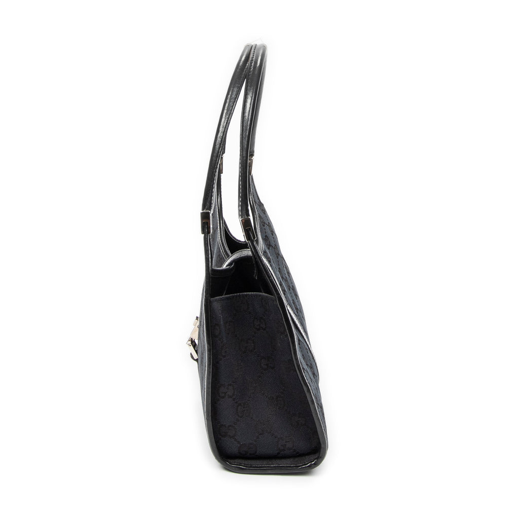 Shoulder Bag Small Bardot Tote Black Monogrammed Canvas