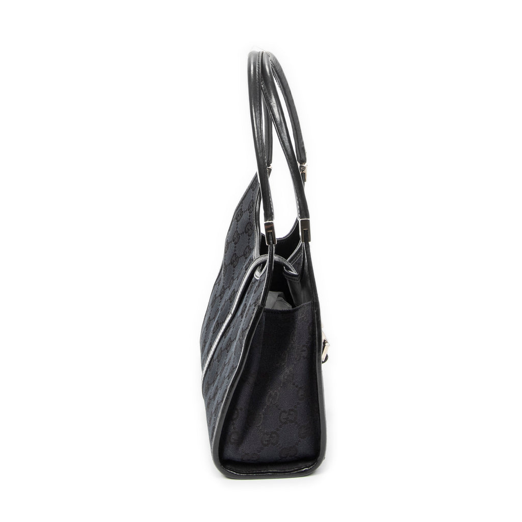 Shoulder Bag Small Bardot Tote Black Monogrammed Canvas