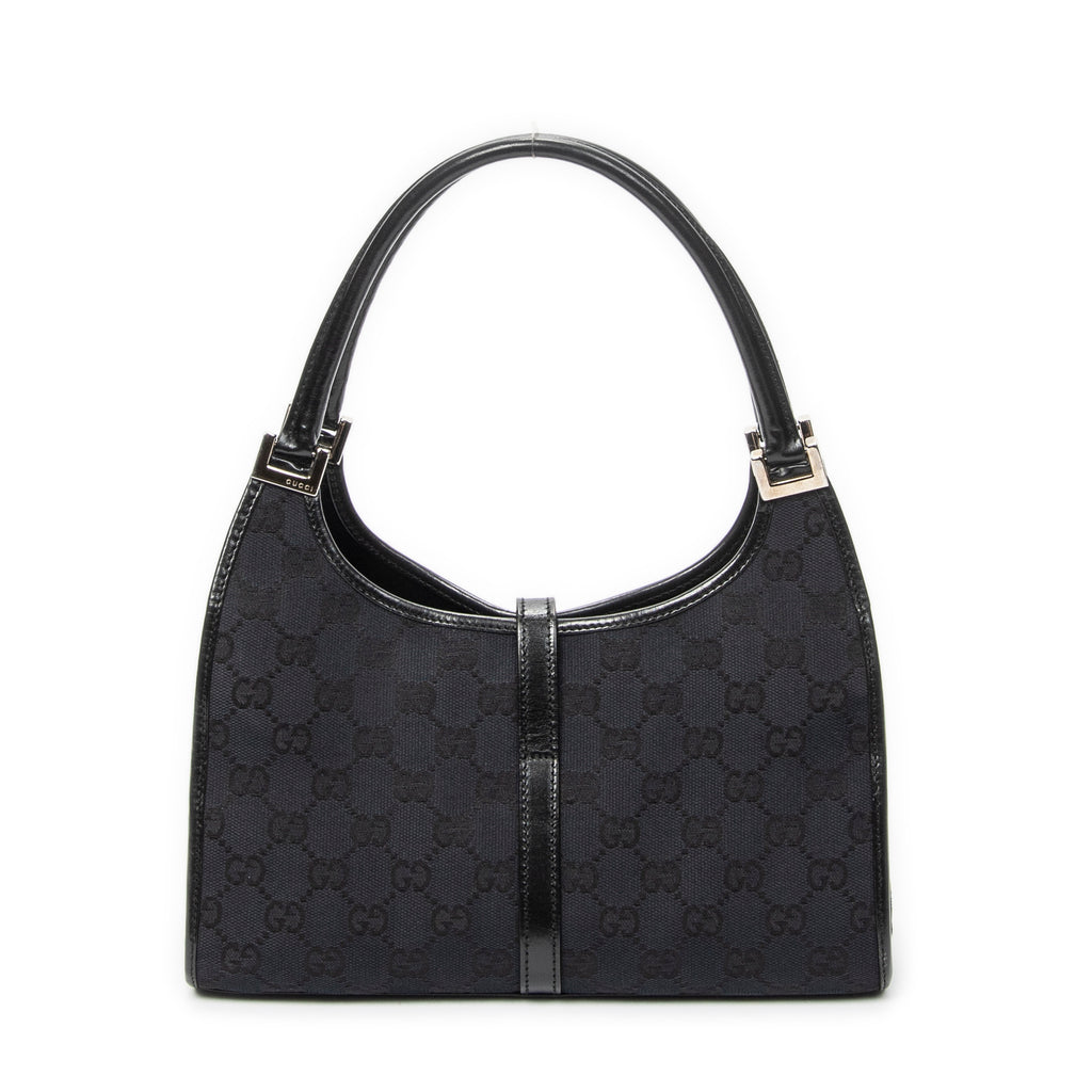 Shoulder Bag Small Bardot Tote Black Monogrammed Canvas