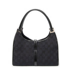 Shoulder Bag Small Bardot Tote Black Monogrammed Canvas