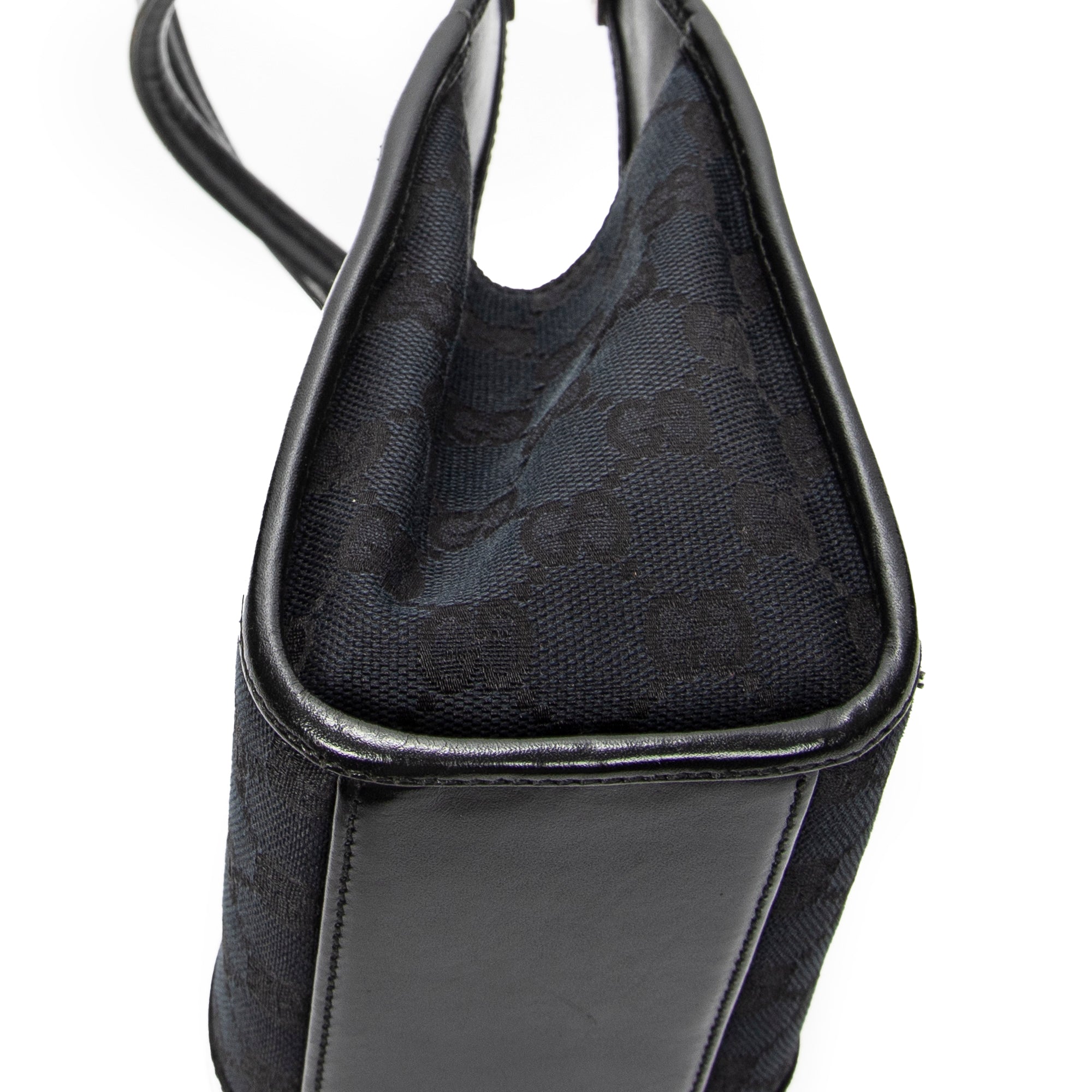 Shoulder Bag Small Bardot Tote Black Monogrammed Canvas