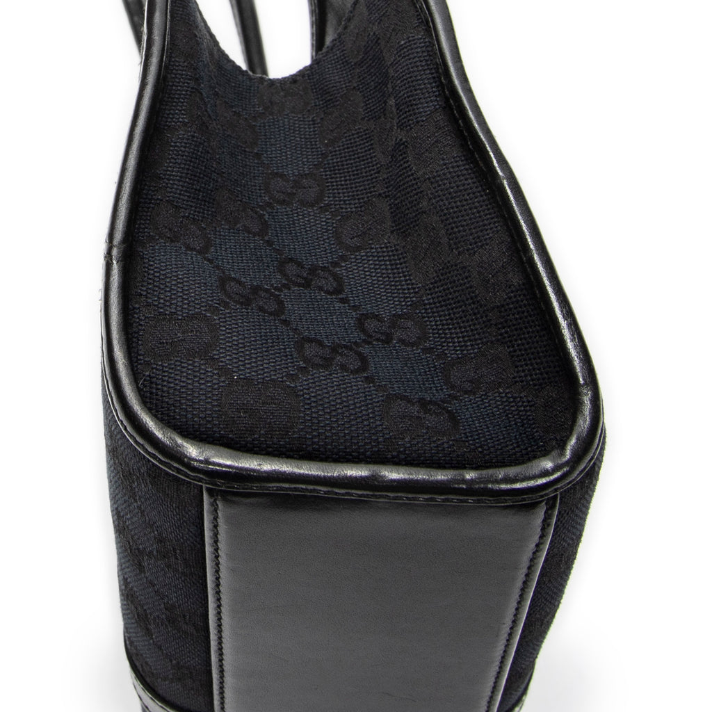 Shoulder Bag Small Bardot Tote Black Monogrammed Canvas