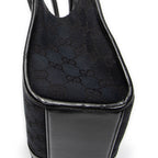 Shoulder Bag Small Bardot Tote Black Monogrammed Canvas