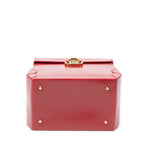 Handbag Lady Lock Vanity Bag Red Smooth Calfskin Leather