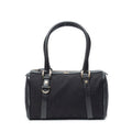 Shoulder Bag Abbey Boston Black Monogrammed Canvas
