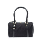Shoulder Bag Abbey Boston Black Monogrammed Canvas