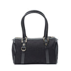Shoulder Bag Abbey Boston Black Monogrammed Canvas