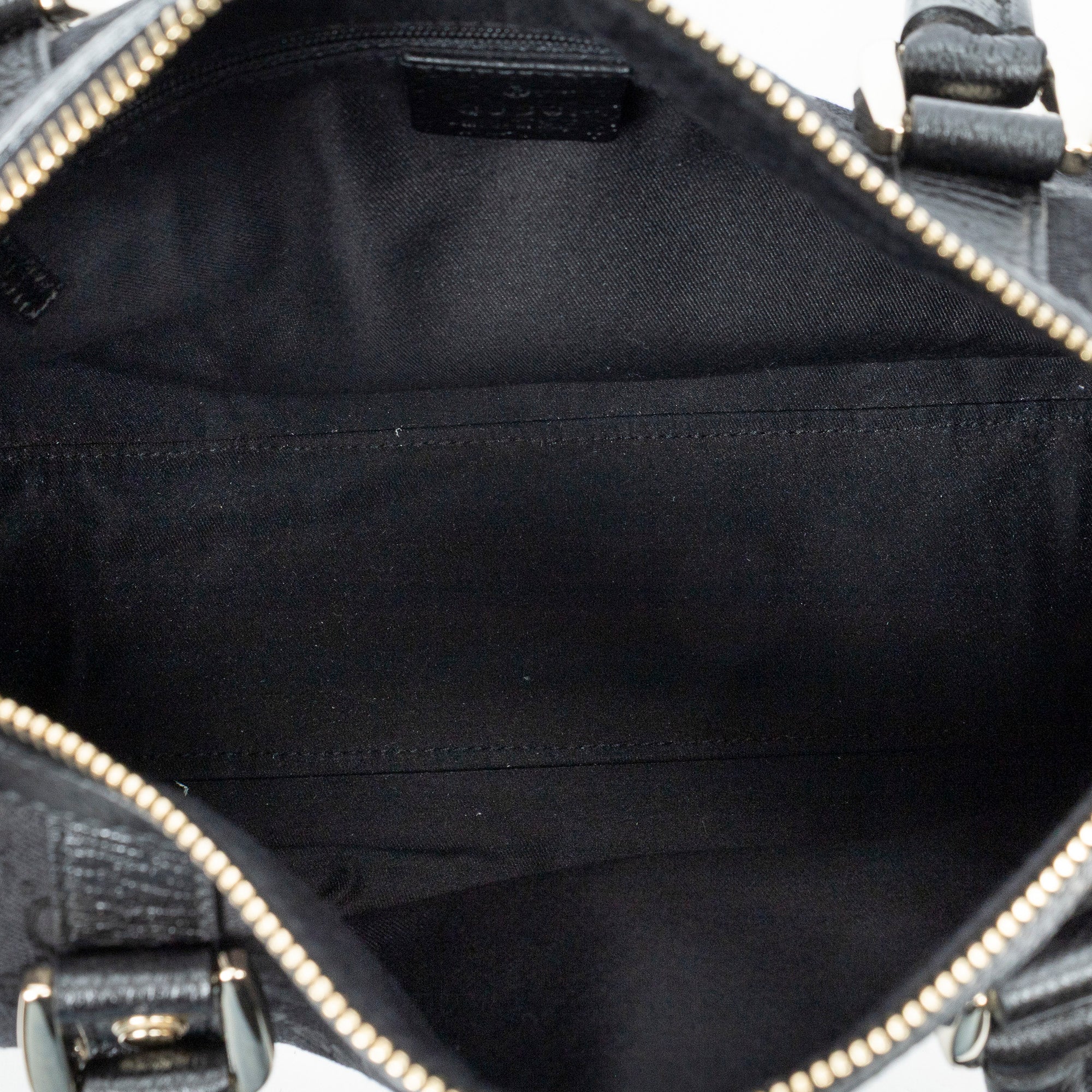 Shoulder Bag Abbey Boston Black Monogrammed Canvas