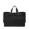 Shoulder Bag Horizontal Belt Tote Black Monogrammed Canvas