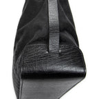 Shoulder Bag Horizontal Belt Tote Black Monogrammed Canvas