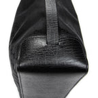 Shoulder Bag Horizontal Belt Tote Black Monogrammed Canvas