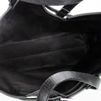 Shoulder Bag Horizontal Belt Tote Black Monogrammed Canvas