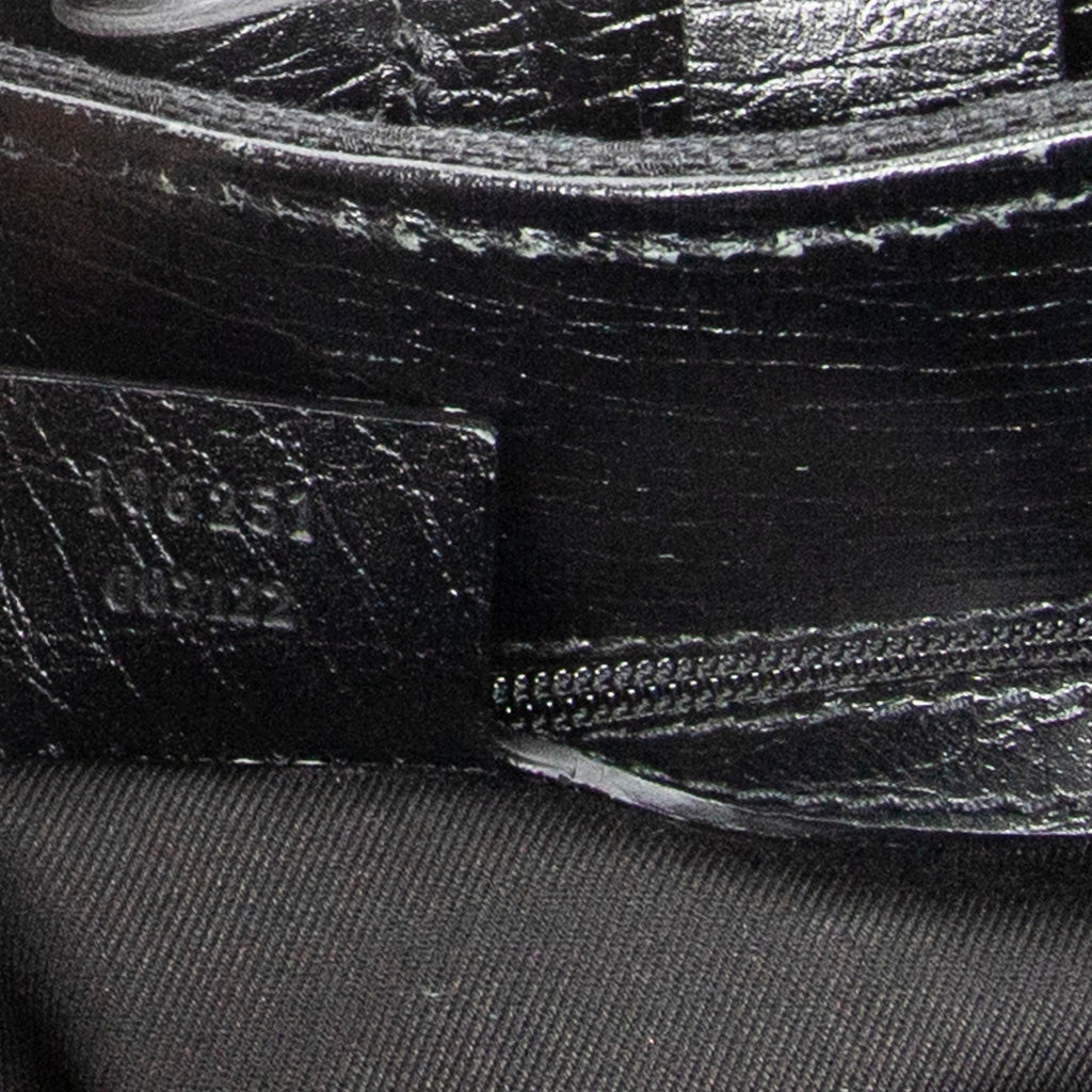 Shoulder Bag Horizontal Belt Tote Black Monogrammed Canvas