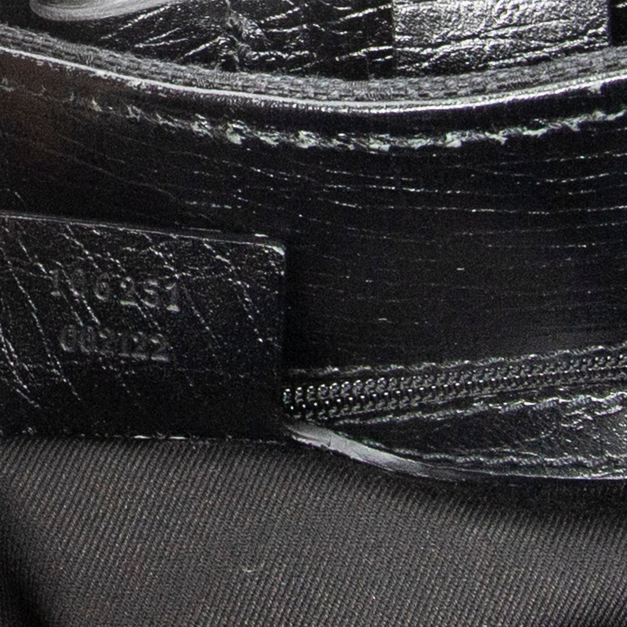 Shoulder Bag Horizontal Belt Tote Black Monogrammed Canvas