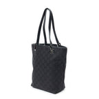 Shoulder Bag Bucket Tote Black Monogrammed Canvas