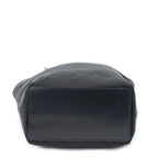 Shoulder Bag Bucket Tote Black Monogrammed Canvas