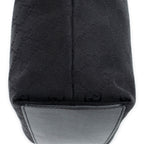 Shoulder Bag Bucket Tote Black Monogrammed Canvas