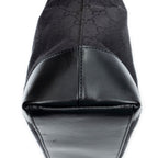 Shoulder Bag Zip Shopping Tote Black Monogrammed Canvas