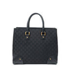 Shoulder Bag Nailhead Tote Black Monogrammed Canvas