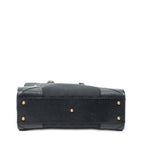 Shoulder Bag Nailhead Tote Black Monogrammed Canvas