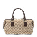 Handbag Small Boston Beige Monogrammed Canvas
