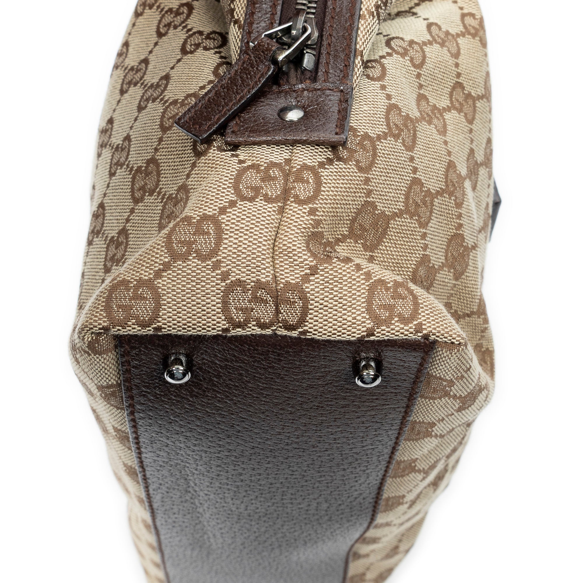 Handbag Small Boston Beige Monogrammed Canvas