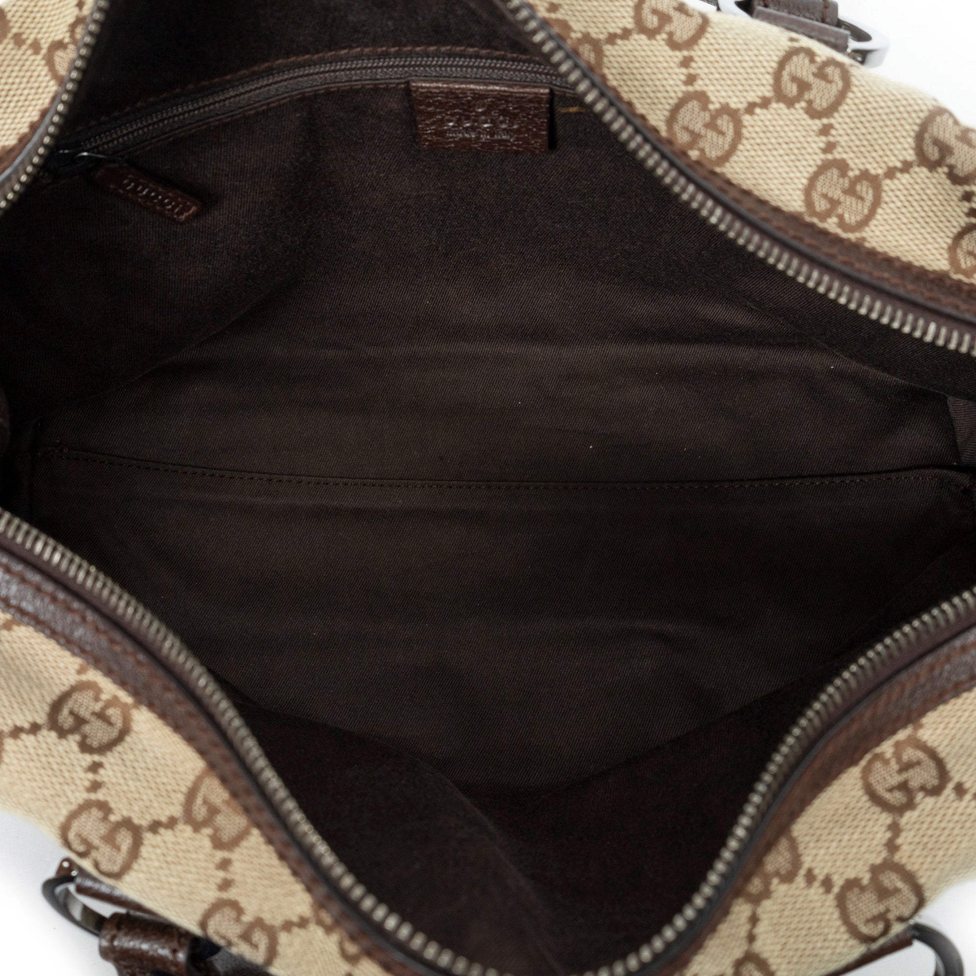 Handbag Small Boston Beige Monogrammed Canvas