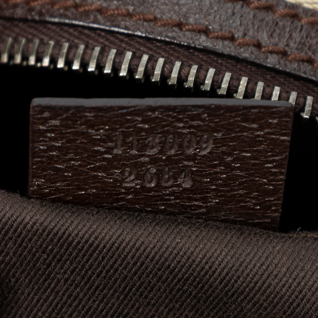 Handbag Small Boston Beige Monogrammed Canvas