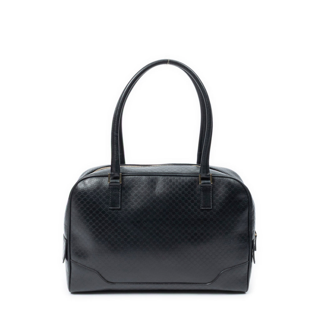 Shoulder Bag Bowling Shoulder Bag Black Microguccissima Leather