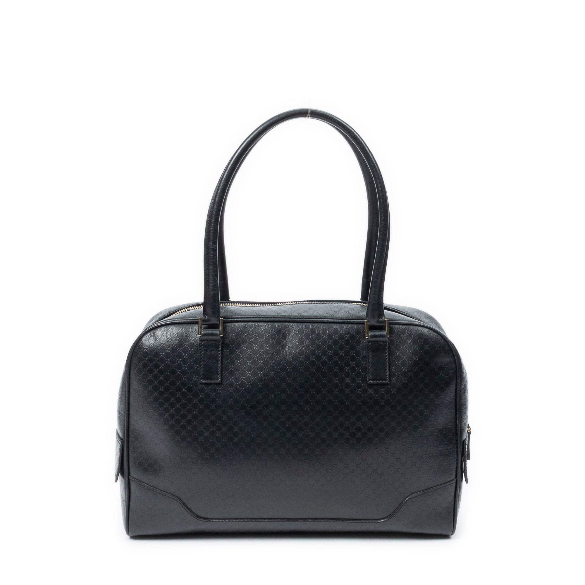 Shoulder Bag Bowling Shoulder Bag Black Microguccissima Leather
