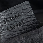 Shoulder Bag Bamboo Tassel Shopping Tote Black Monogrammed Denim Canvas