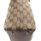 Shoulder Bag Small Bamboo Tote Beige Monogrammed Canvas