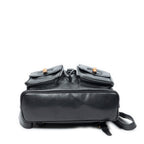 Backpack Large Bamboo Backpack Black Smooth Calfskin Leather