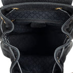 Backpack Mini Bamboo Backpack Black Suede Leather