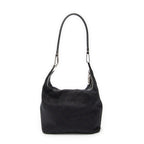 Shoulder Bag Zip Hobo Black Monogrammed Canvas