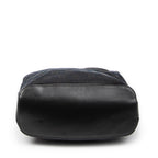 Shoulder Bag Zip Hobo Black Monogrammed Canvas