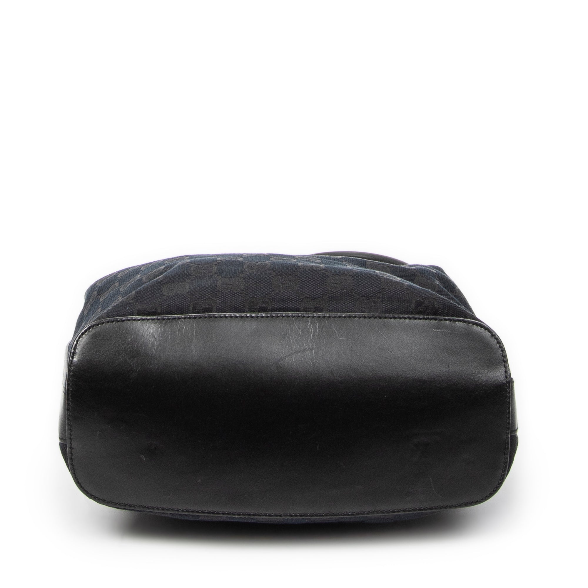 Shoulder Bag Zip Hobo Black Monogrammed Canvas