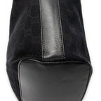 Shoulder Bag Zip Hobo Black Monogrammed Canvas