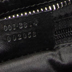 Shoulder Bag Zip Hobo Black Monogrammed Canvas