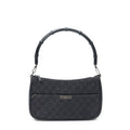 Shoulder Bag Bamboo Zip Pochette Black Monogrammed Canvas
