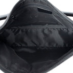 Sac Bandoulière Pochette Zippée Bambou Toile Monogrammée Noire